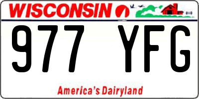 WI license plate 977YFG