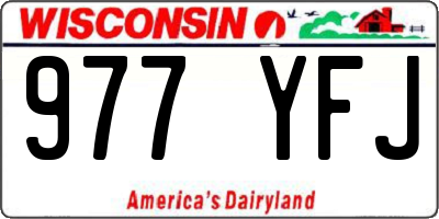 WI license plate 977YFJ