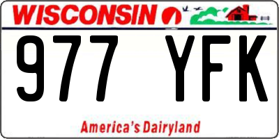 WI license plate 977YFK