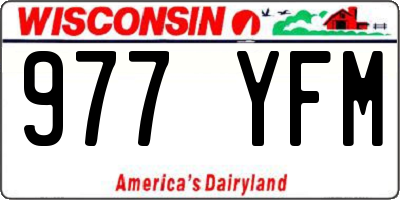 WI license plate 977YFM