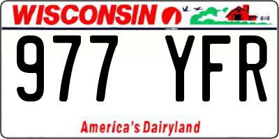 WI license plate 977YFR