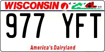 WI license plate 977YFT