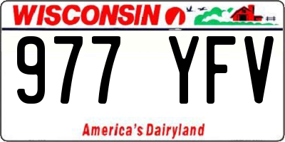 WI license plate 977YFV