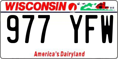 WI license plate 977YFW