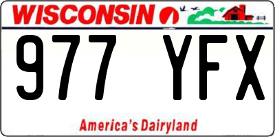 WI license plate 977YFX