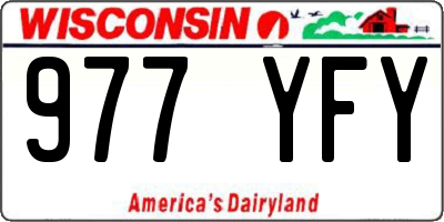 WI license plate 977YFY