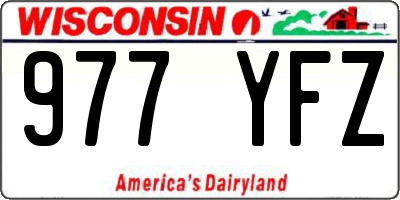 WI license plate 977YFZ