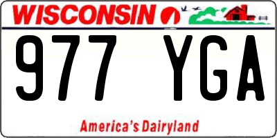 WI license plate 977YGA