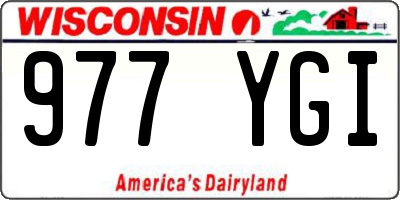 WI license plate 977YGI
