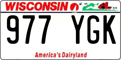 WI license plate 977YGK