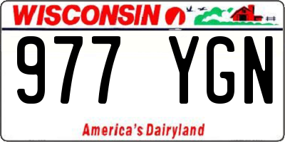 WI license plate 977YGN