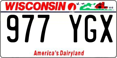 WI license plate 977YGX