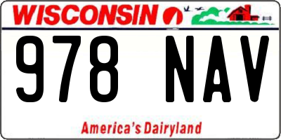 WI license plate 978NAV
