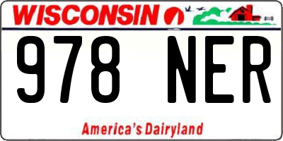 WI license plate 978NER