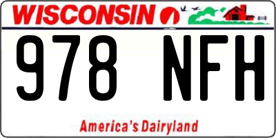 WI license plate 978NFH