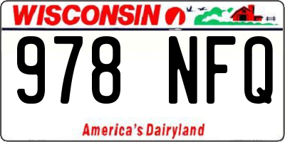 WI license plate 978NFQ