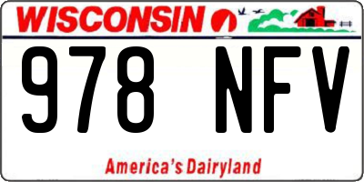 WI license plate 978NFV