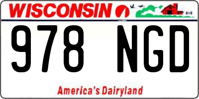WI license plate 978NGD