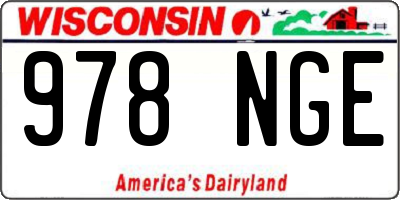 WI license plate 978NGE