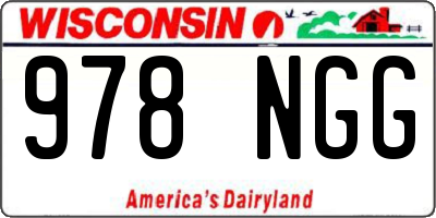 WI license plate 978NGG