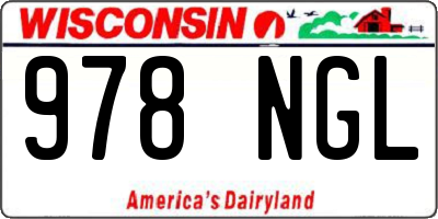 WI license plate 978NGL
