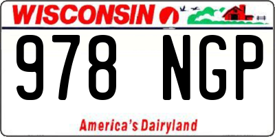 WI license plate 978NGP