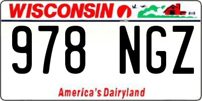 WI license plate 978NGZ