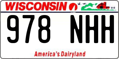 WI license plate 978NHH