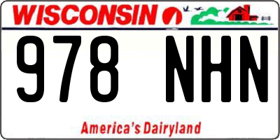 WI license plate 978NHN