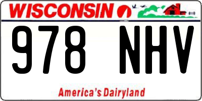 WI license plate 978NHV