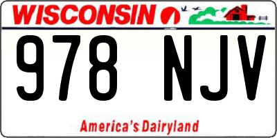 WI license plate 978NJV