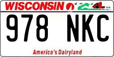 WI license plate 978NKC