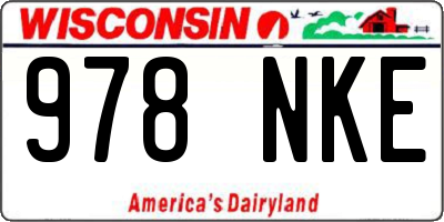 WI license plate 978NKE