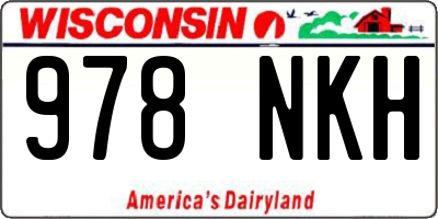 WI license plate 978NKH