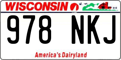 WI license plate 978NKJ