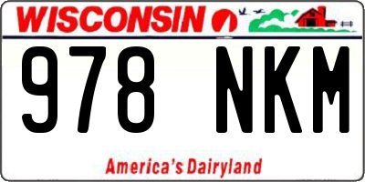 WI license plate 978NKM