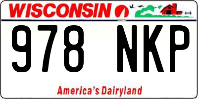 WI license plate 978NKP