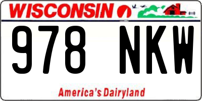 WI license plate 978NKW