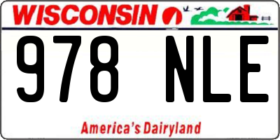 WI license plate 978NLE