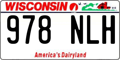 WI license plate 978NLH