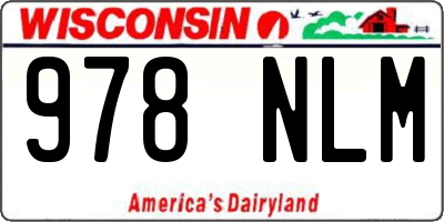 WI license plate 978NLM
