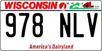 WI license plate 978NLV