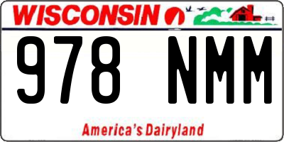 WI license plate 978NMM