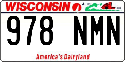 WI license plate 978NMN