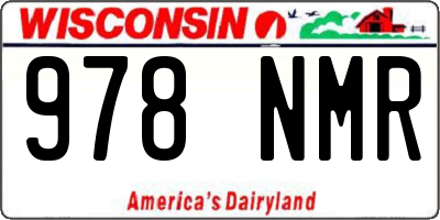 WI license plate 978NMR
