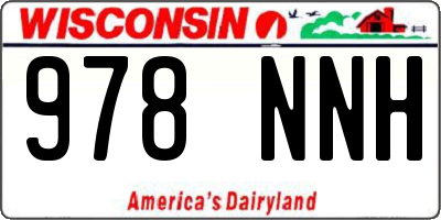 WI license plate 978NNH