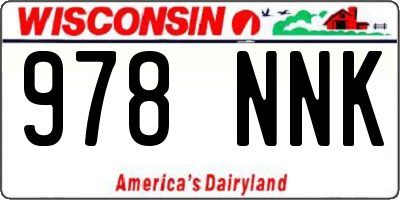 WI license plate 978NNK