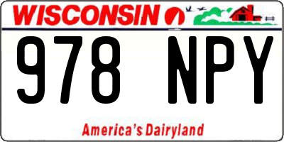 WI license plate 978NPY