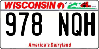 WI license plate 978NQH