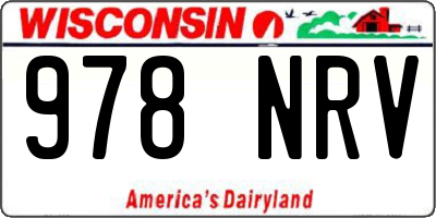 WI license plate 978NRV